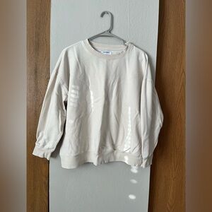 Old Navy Cream Women's Crew Neck Sweatshirt